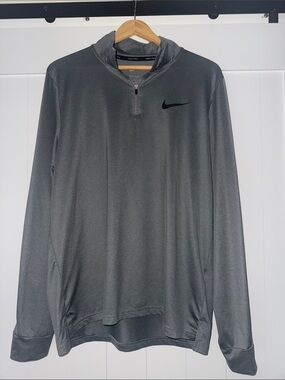 Nike Dark Gray Quarter-Zip Training Pullover